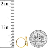 18G 3/8 Clear CZ Gem Gold Tone Shears Scissors Nose Hoop