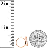 18G 3/8 Clear CZ Gem Rose Gold Tone Shears Scissors Nose Hoop