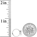 18G 3/8 Clear CZ Gem Lotus Flower Nose Hoop