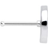 20G 1/4 Clear Black CZ Gem Yin Yang Nose Bone