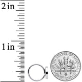 18G 3/8 Clear Black CZ Gem Yin Yang Nose Hoop