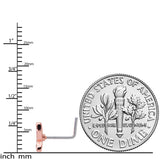 20G 7mm Clear CZ Gem Rose Gold Tone Spring Butterfly L Shape Nose Ring