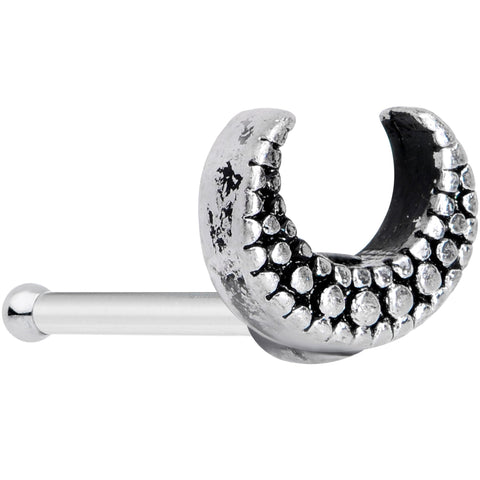 20G 5/16 Textured Crescent Moon Nose Bone