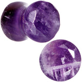 0G Purple Amethyst Saddle Plug Set