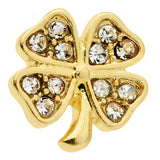 20G 5/16 Clear Gem Gold Tone Shamrock St Patricks Day Nose Hoop