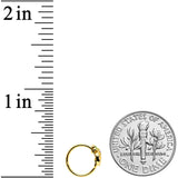 20G 5/16 Gold Tone Tropical Pineapple Nose Hoop Set of 3