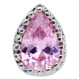 20G 1/4 Pink CZ Gem Teardrop Nose Bone