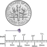 20G 5/16 Purple CZ Gem Star Nose Bone 3mm
