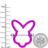 14G 9/16 Pink Glow in the Dark Easter Bunny Nipple Shield Set