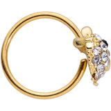 20G 5/16 Clear Gem Gold Tone Little Chick Nose Hoop
