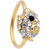 20G 5/16 Clear Gem Gold Tone Little Chick Nose Hoop