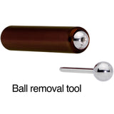 5mm to 6mm Brown Aluminum Body Piercing Ball Removal Tool