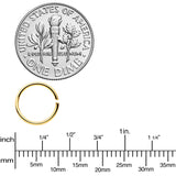 20G 5/16 Gold Tone Anodized Seamless Circular Ring Set of 12