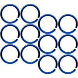 18G 5/16 Blue Tone Anodized Seamless Circular Ring Set of 12