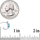 20G 5/16 Faux Turquoise Crescent Moon Faux Hoop L Shape Nose Ring