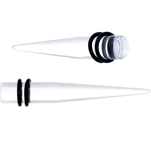 0G Clear Acrylic Straight Taper Set