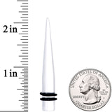 0G Clear Acrylic Straight Taper Set