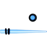 8G Blue Acrylic Straight Taper Set