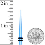 8G Blue Acrylic Straight Taper Set