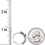 Blue Gem Ornate Butterfly Toe Ring