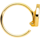 20G 5/16 Gold Tone Rainbow Grapefruit Nose Hoop