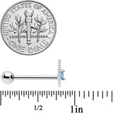 Aqua Gem Alien Barbell Tongue Ring