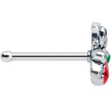 20G 1/4 Perching Bird Flower Nose Bone