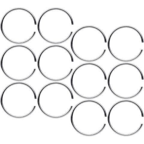 22G 5/16 Seamless Circular Ring Set of 12