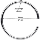 22G 5/16 Seamless Circular Ring Set of 12
