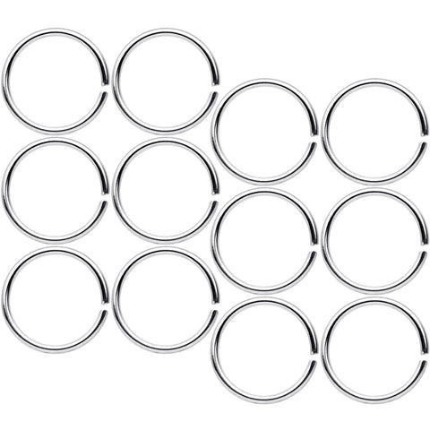 20G 5/16 Seamless Circular Ring Set of 12