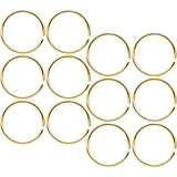 22G 5/16 Gold Tone Anodized Seamless Circular Ring Set of 12