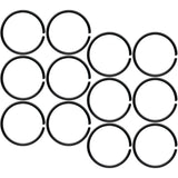 22G 5/16 Black Anodized Seamless Circular Ring Set of 12