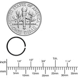 22G 5/16 Black Anodized Seamless Circular Ring Set of 12