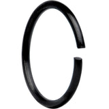20G 5/16 Black Anodized Seamless Circular Ring Set of 12