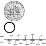 18G 5/16 Black Anodized Seamless Circular Ring Set of 12