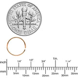 22G 5/16 Rose Gold Tone Anodized Seamless Circular Ring Set of 12