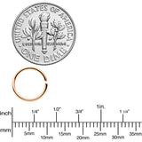 20G 5/16 Rose Gold Tone Anodized Seamless Circular Ring Set of 12