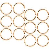 18G 5/16 Rose Gold Tone Anodized Seamless Circular Ring Set of 12