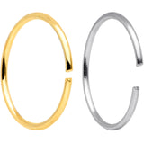22G 5/16 Steel Gold Tone Anodized Seamless Circular Ring Set of 12