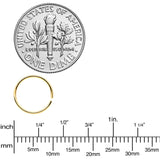 22G 5/16 Steel Gold Tone Anodized Seamless Circular Ring Set of 12