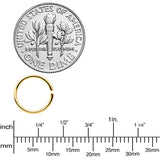 20G 5/16 Steel Gold Tone Anodized Seamless Circular Ring Set of 12