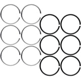 22G 5/16 Steel Black Anodized Seamless Circular Ring Set of 12