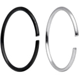 22G 5/16 Steel Black Anodized Seamless Circular Ring Set of 12