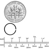 22G 5/16 Steel Black Anodized Seamless Circular Ring Set of 12