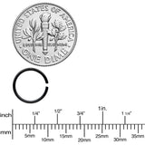 20G 5/16 Steel Black Anodized Seamless Circular Ring Set of 12