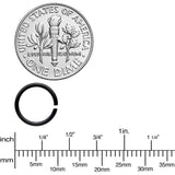 18G 5/16 Steel Black Anodized Seamless Circular Ring Set of 12