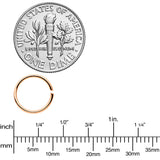 20G 5/16 Steel Rose Gold Tone Anodized Seamless Circular Ring Set of 12