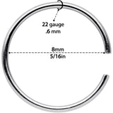 22G 5/16 Black Gold Tone Anodized Seamless Circular Ring Set of 12