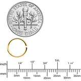 20G 5/16 Black Gold Tone Anodized Seamless Circular Ring Set of 12