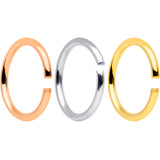 18G 5/16 Gold Tone Rose Gold Tone Anodized Seamless Circular Ring Set of 12